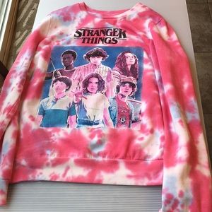 Stranger Things Graphic Tie Dye Sweatshirt